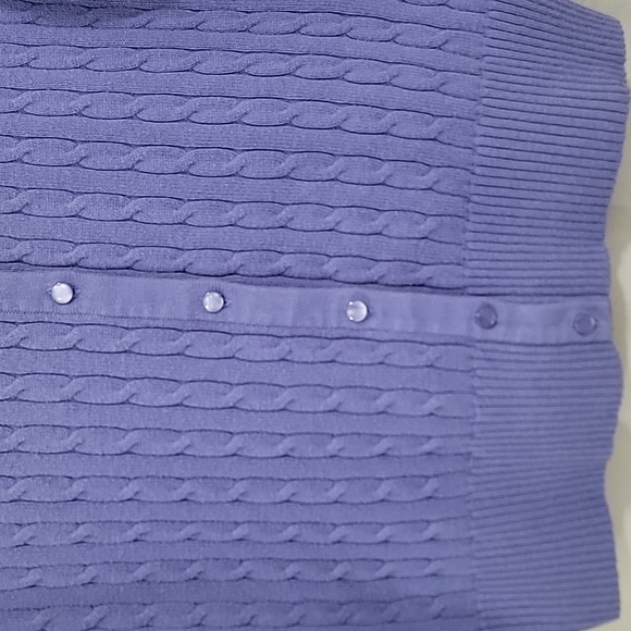 Merona Y2K Cableknit 3/4 sleeves button up Cardigan Size small fits medium EUC - Picture 5 of 11